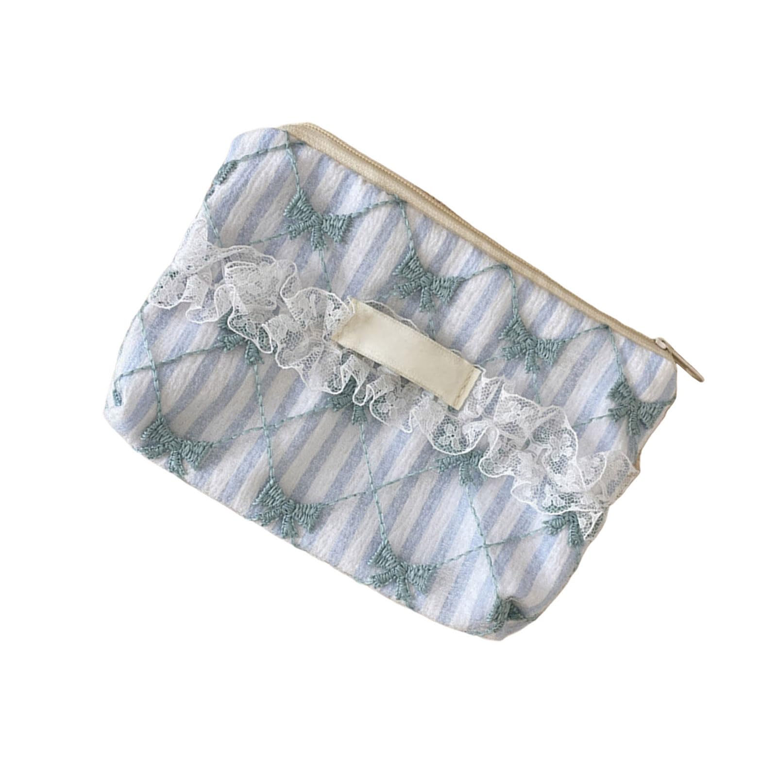 Kalttoy D Embellishe Coin Organiser Multifunctional Polyester Container For Makeup Travel Items Pocket Storage Bag Stylish Carryall