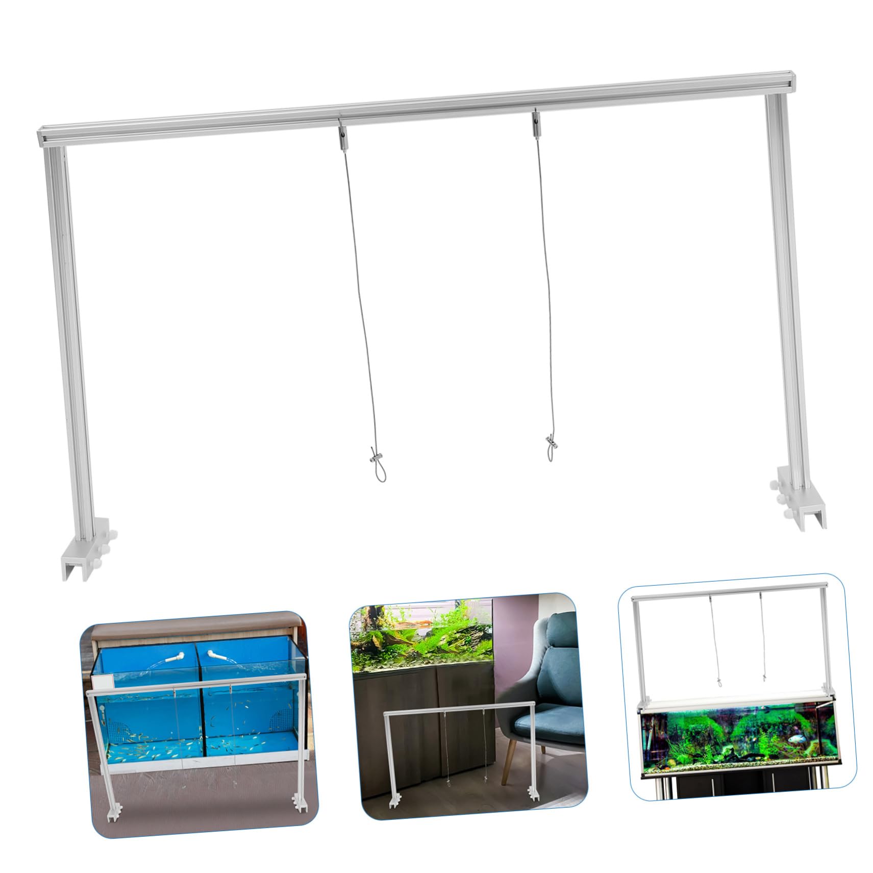 Yardwe 1satz Aluminium Legierung Aquarium Lampenhalterung Mit Einstellbarem Design Für Wasserpflanzen Stabil Und Leicht Einfach Zu Montieren Mit Aufhängeseilen