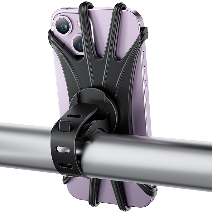 VUP通用自行车手机支架，360°旋转硅胶手机夹