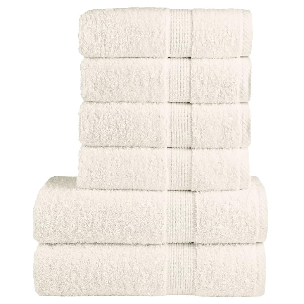 SOLUND - Juego de toallas de mano (6 piezas, 600 g/m², 100% algodón, 50 x 100 y 70 x 140 cm, 4 toallas de mano, 2 toallas de ducha, absorbentes, suaves, hipoalergénicas)