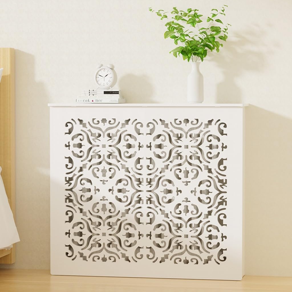 Cache-radiateur moderne 70 cm avec grille à persiennes pour optimiser la chaleur