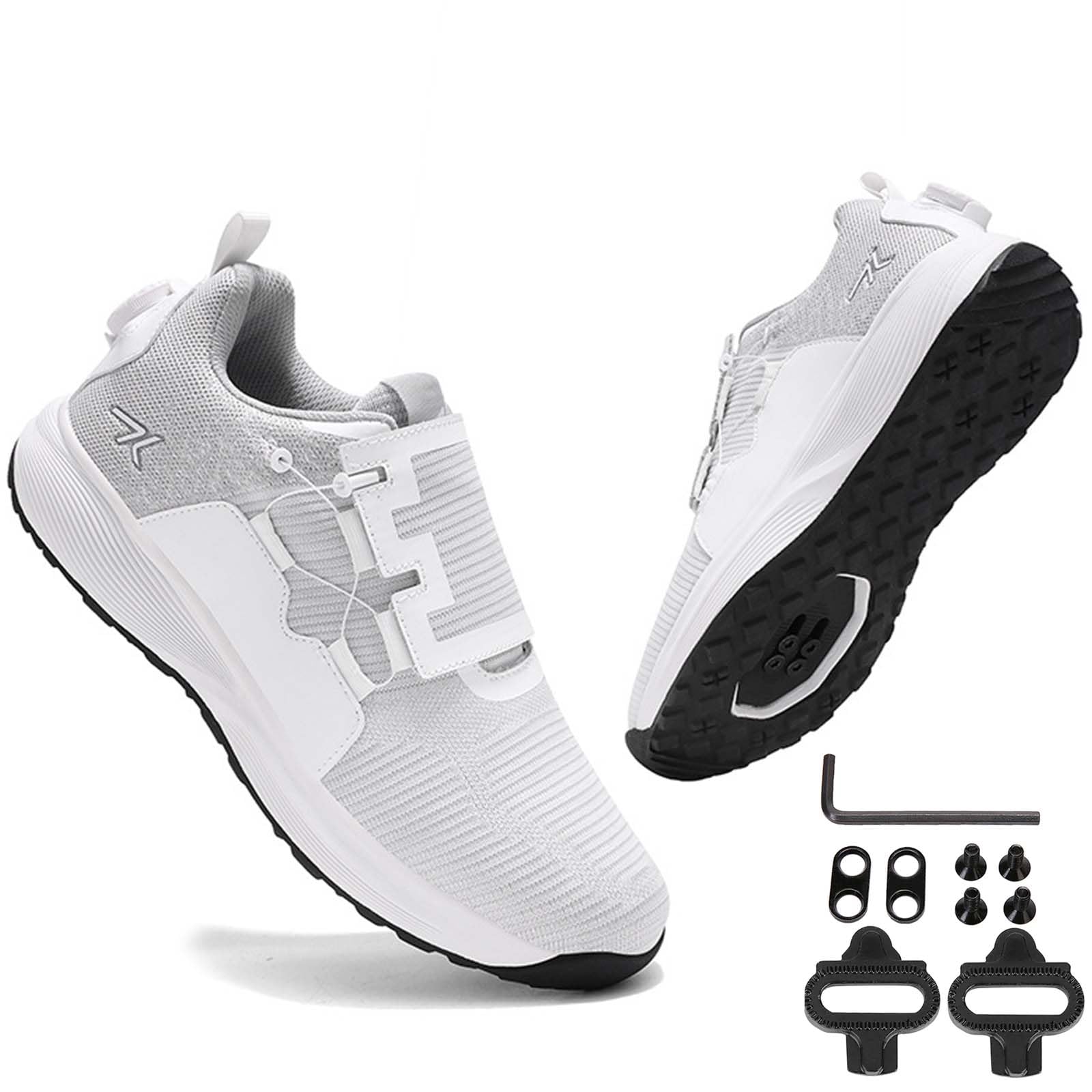 Fahrradschuhe Herren Damen Mountainbike Schuhe MTB Radsportschuhe Atmungsaktive Kompatibel mit Shimano SPD 2-Bolts Pedals Fahrrad Spin MTB Schuhe
