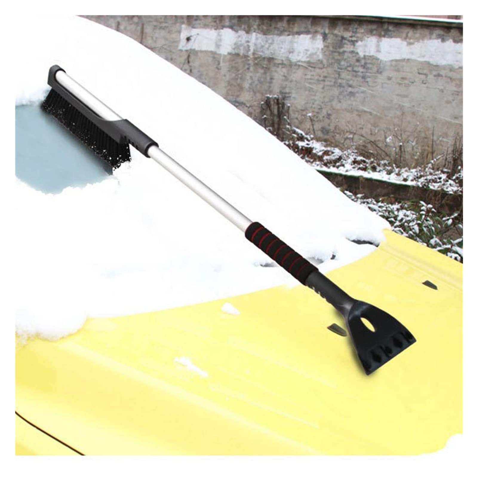 Spazzola da Neve per Parabrezza Spazzola da Neve 2 in 1 Spazzola da Neve Retrattile Trituratore di Ghiaccio Strumenti per Parabrezza Auto Durevole Veicolo Invernale Multifunzione