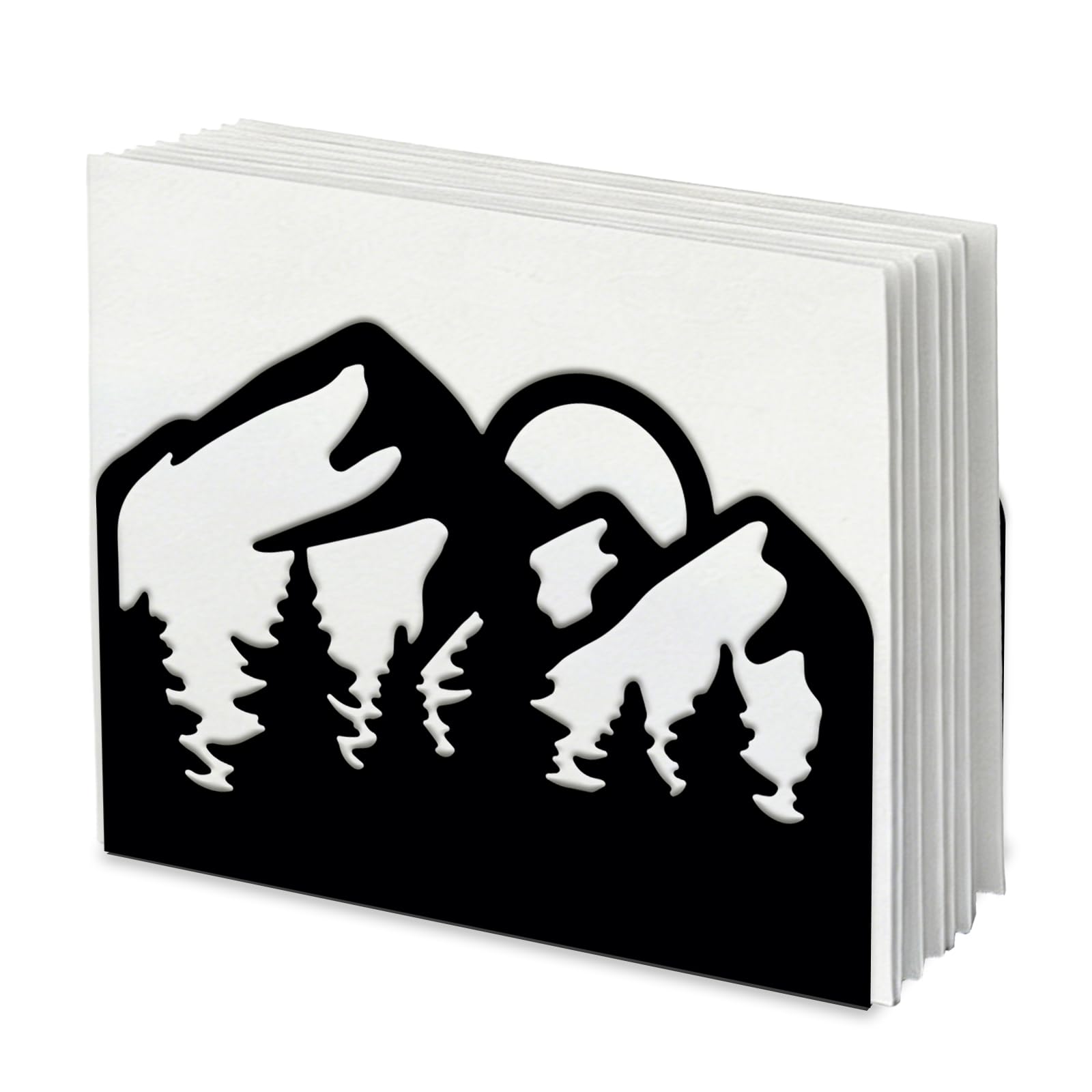 Porte-serviettes montagne en métal pour une table de cuisine stylée