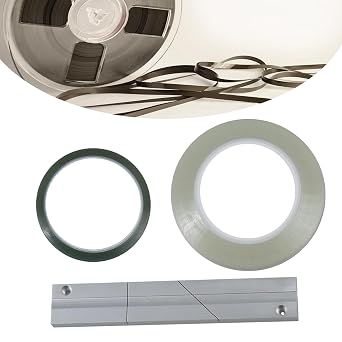 Tape Splicing Block Set 1/4 10 Inch Professional with Leader Tapes for Revoxsonido 1/4 10 Inch Open Reel to Reel Tape Media