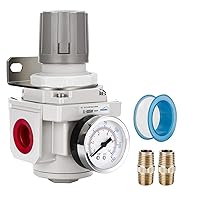 Vista 1 de NANPU Regulador de aire NPT de 1" para sistema de aire comprimido, calibre de acero protegido de 150 psi