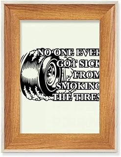 OFFbb-USA Sick Burning Smoke Tire Desktop Wooden Photo Frame Display Picture Art Painting Multiple Sets