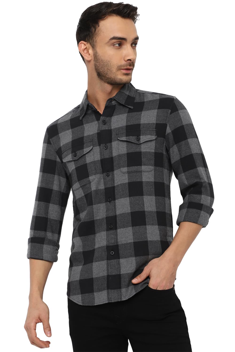American EagleMen's Checkered Regular Fit Shirt