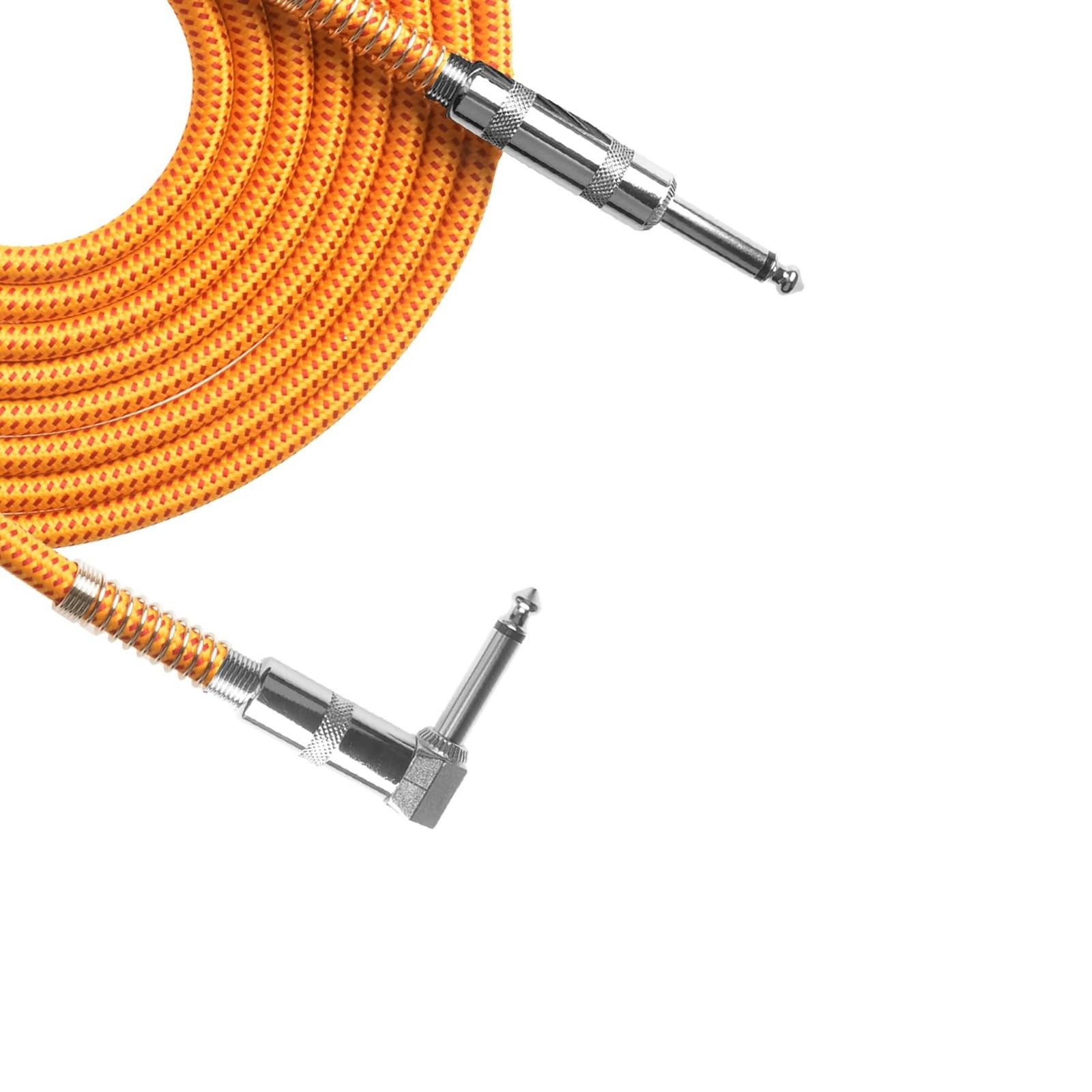 Fils Tressés pour Guitare, Câble Professionnel De 3m À Effet Faible Bruit, Rallonge Blindée De 6.35mm pour Guitare Câble d'instrument Guitare