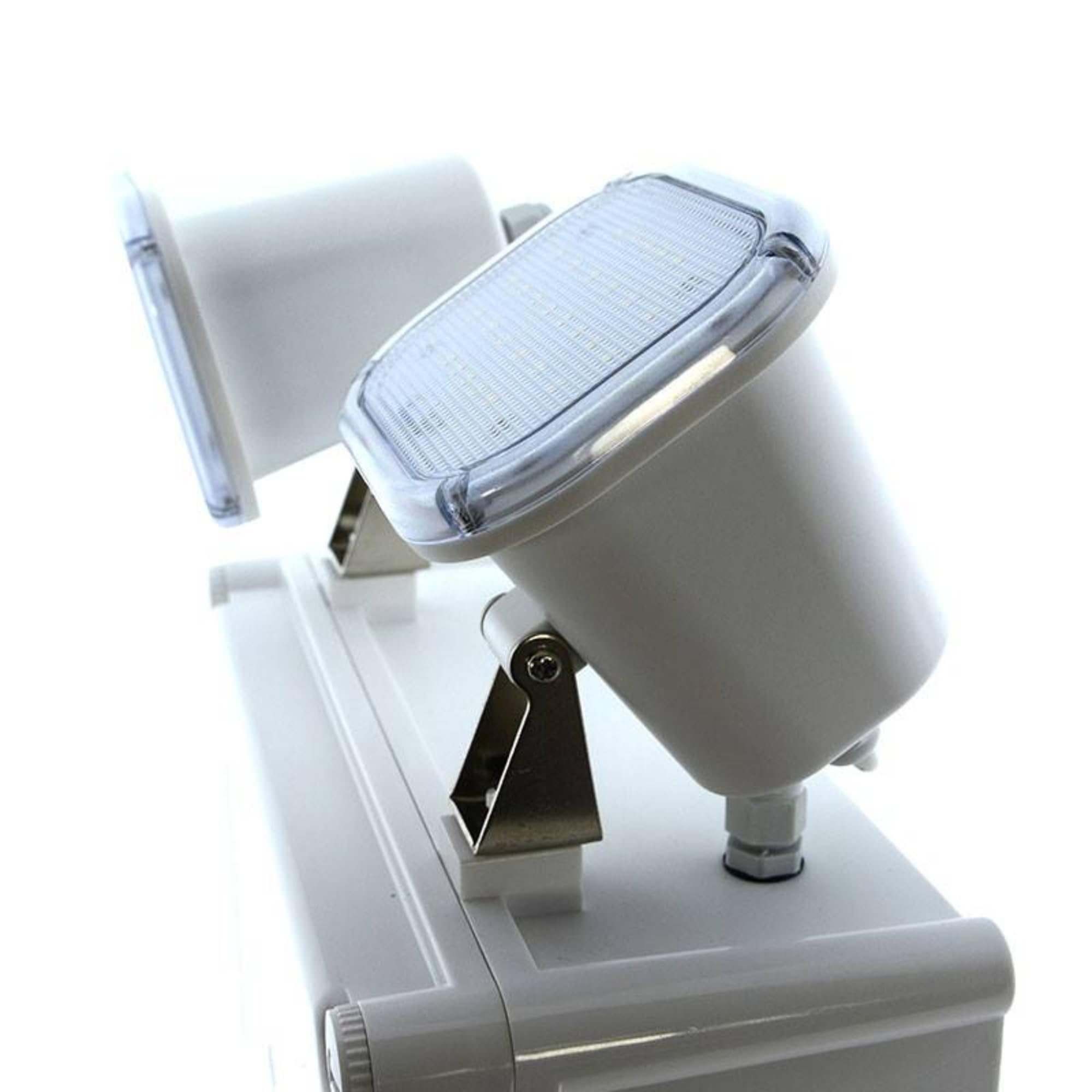BARCELONA LED Luz de Emergencia LED Industrial 12W (2x6W) IP65 Impermeable – 600 lm – Batería 6V 4500mAh – Autonomía 3h, Activación Automática, Iluminación de Seguridad para Naves, Parkings y Salidas