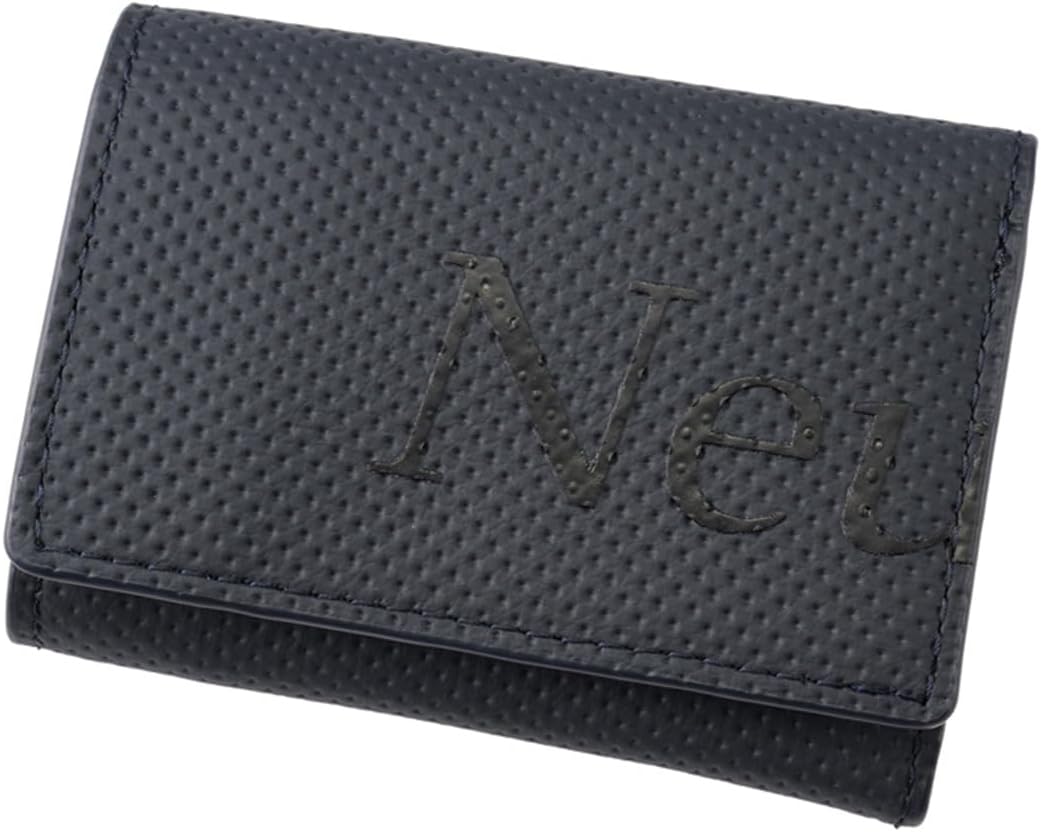 【ノイインテレッセ】三つ折り財布(キーケース対応)■Sayaka.S model (ネイビー&times;ブラック)0408(05)