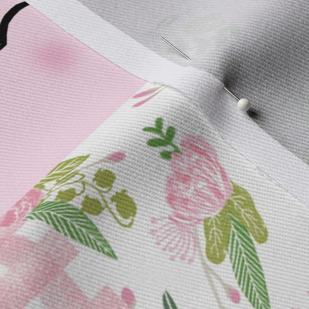 Spoonflower Fabric - Unicorn Quilt Cheater Nursery Wholecloth Girls Stripes Polka Dot Printed on Denim Fabric by The Yard - Bottomweight Apparel Home Decor Upholstery