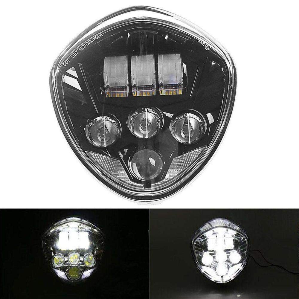 Phare Avant LED 60W Pour Moto Victory Cross Country, Kingpin, Vegas - Ultra Lumineux, étanche IP67 - Noir - 5