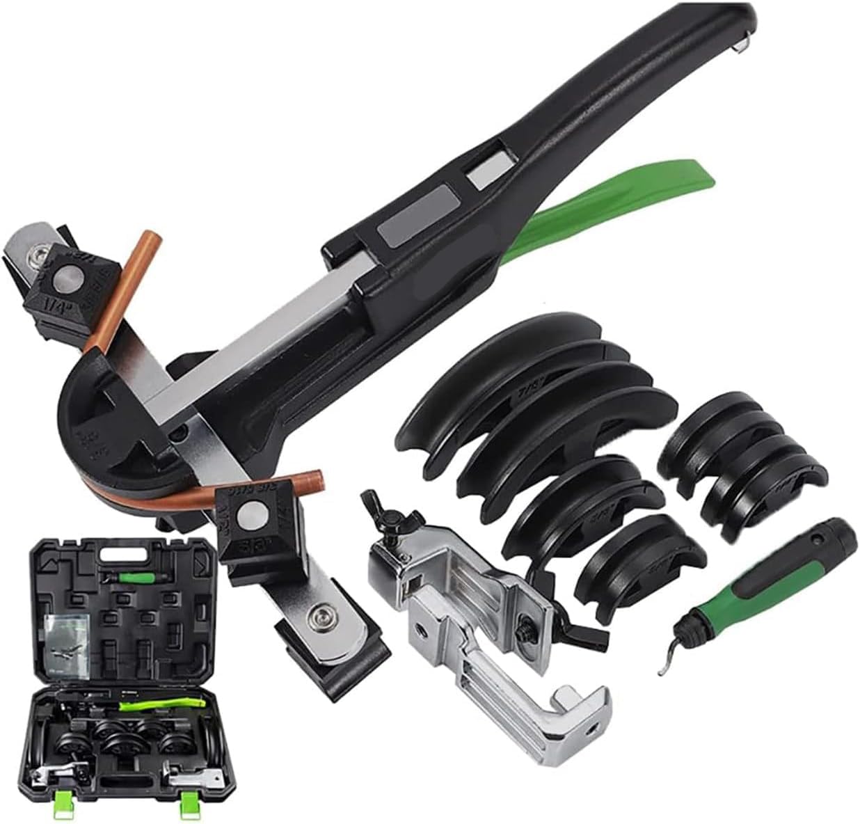 Kit piegatubi per Tubi in Rame, Kit piegatubi Manuale a 90°, piegatubi Manuale per Tubi in Rame con cricchetto, per condizionatori d'Aria, frigoriferi