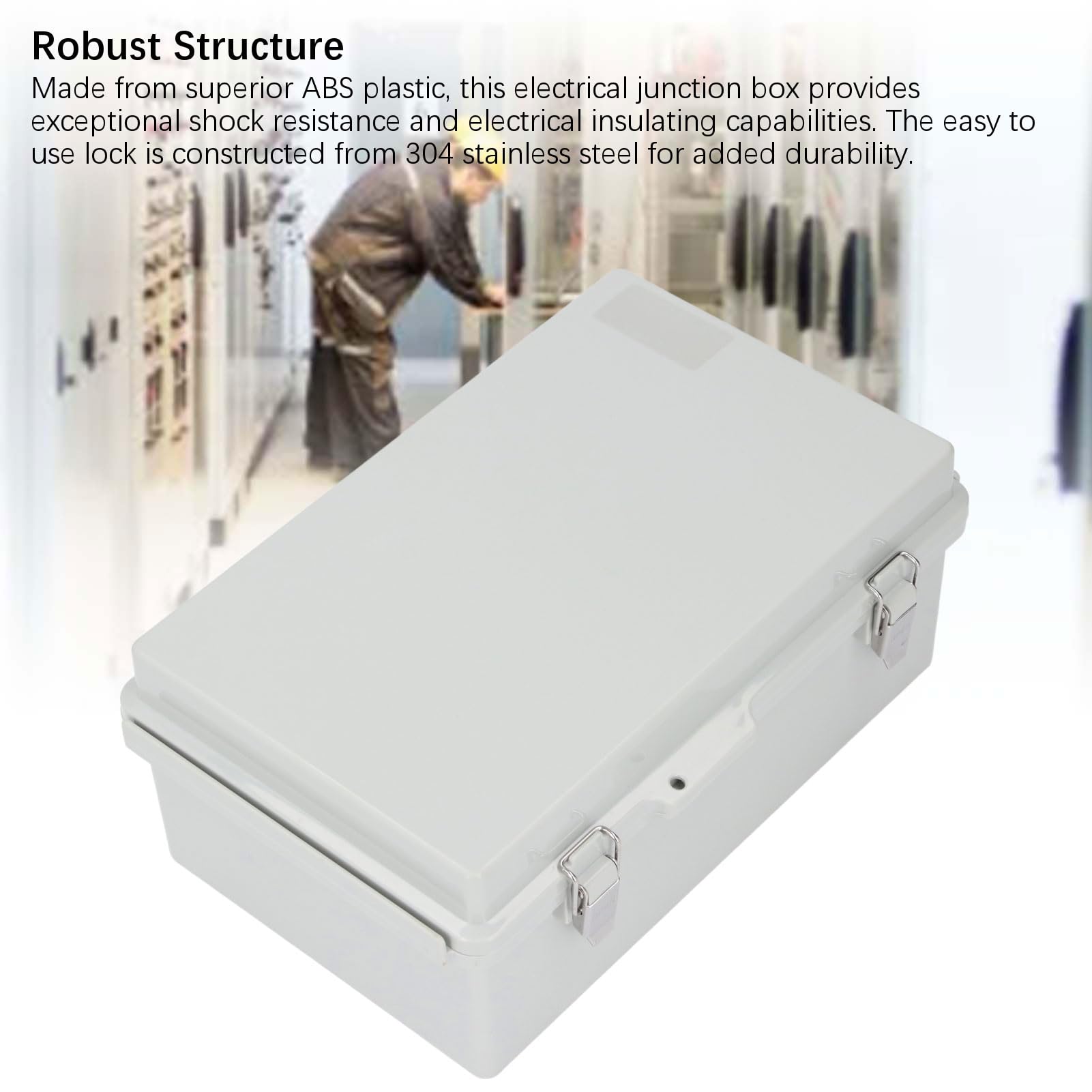 Tissting Elektro Verteilerdose IP67 Wasserdicht ABS Kunststoff Anschlussdose mit Montageplatte 175x275x110mm 6.89x10.83x4.33in - Aussenverteilerkasten für Bewässerungssteuerung