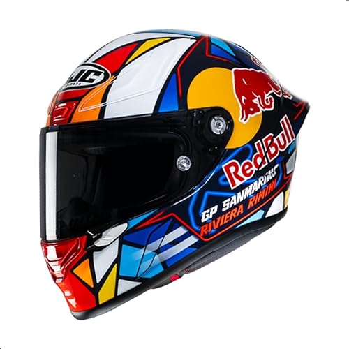 HJC RPHA 1N Misano GP Casco de motocicleta con visera HJ-35 Pinlock, aprobado por DOT (MC21, XL)