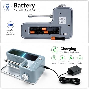Electric Cigarette Rolling Machine, Automatic Cone Filler with Metal Case