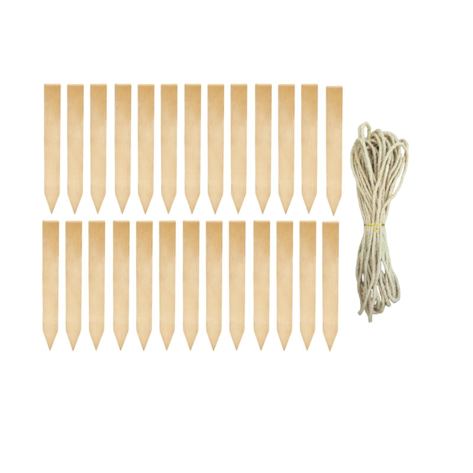 Colcolo Lot de 26 piquets de Jardin en Bois de qualité supérieure, faciles à Installer pour délimiter Les de fermes et de Cours, 35cmx3.5cm