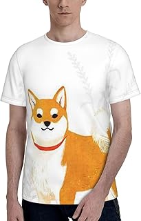 [COOLEAD] Tシャツ 柴犬 いぬ 犬柄 シバイヌ (1) アニメ トップス シャツ 半袖 メンズ レディース 夏服 快適 個性 おしゃれ 漫画風プリント カップル着用 大きいサイズ プレゼント eefg237h