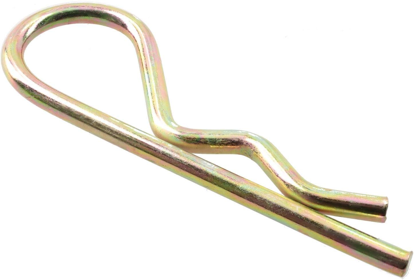 10 Pack R Clips Spring Hair Pin 4mm Hitch Lynch Cotter Zinc Plated Steel