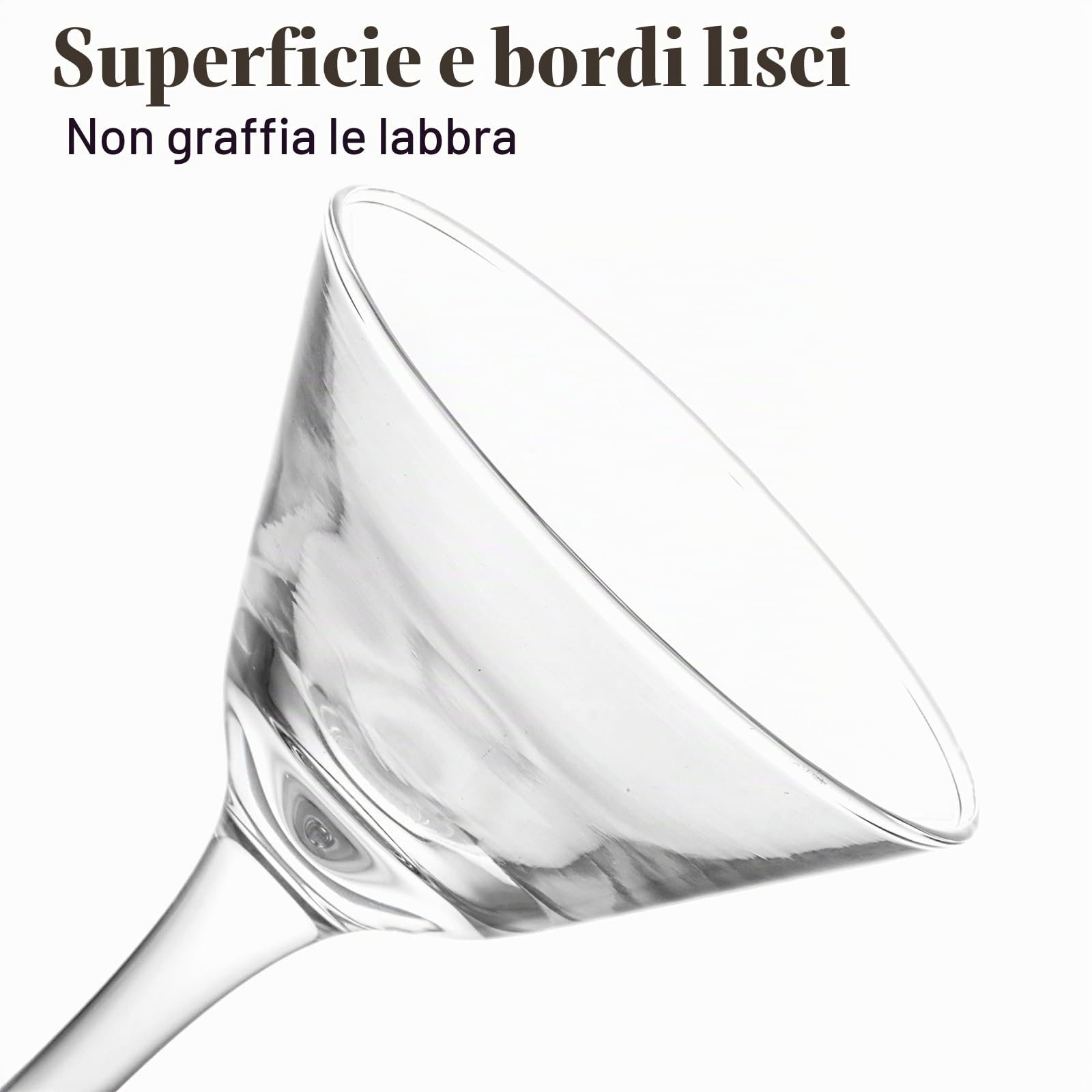 Martini Set di 6 bicchieri da martino, 120 ml, bicchieri da martini, bicchieri cosmopolitan, bicchieri Martini, bicchieri da festa, per casa, feste e Co