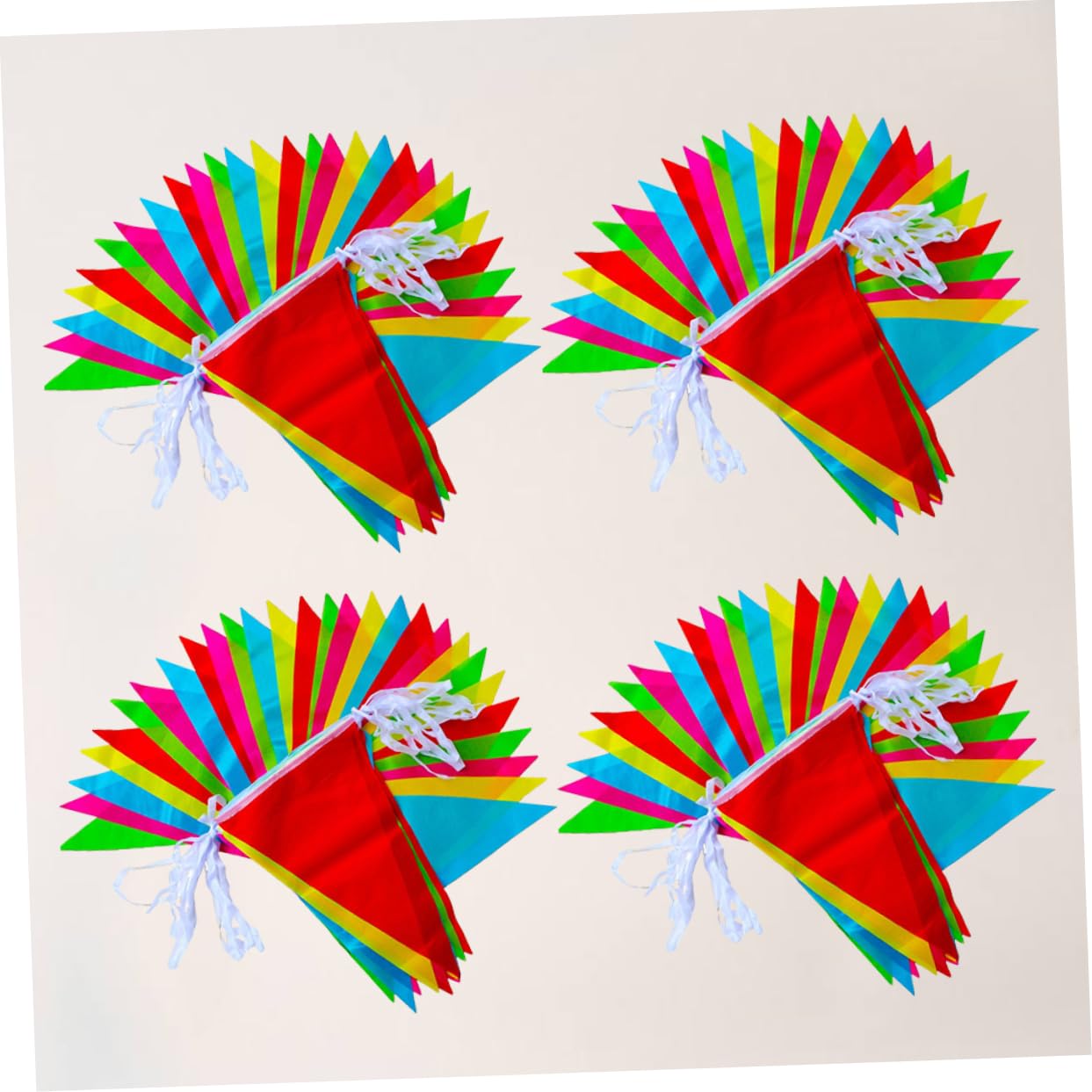 Toyvian 2 Set Da 40 M Di Bandierine Festive Bandierine Con Corda Per Decorazioni Di Feste Di Compleanno Facili Da Confezionare in 4 Confezioni Da 2