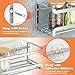 Bunoxea Spice Rack wall mounted 4 Pack, Space-Saving Spice Organizer for Spice Jars and Seasonings,Screw or Adhesive Hanging Spice Rack Organizer for Your Kitchen Cabinet,or Pantry Door,Chrome