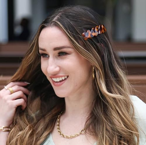 Miniatura 9 de Camila Paris CP2427 - Pinza de pasador de pelo francés para niñas, trenzada, concha de tortuga, cierre automático, pinzas de agarre fuerte para