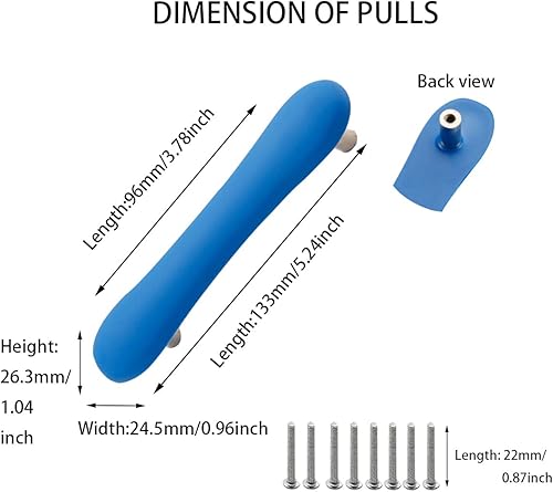 Miniatura 2 de Skyscraper - Pomos de goma suave de 3.780 in, tiradores de cajón para gabinetes de habitación, armarios, caja organizadora, estantería, armario,