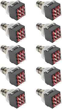 ESUPPORT 3PDT 9 Pins Box Stomp Guitar Effect Pedal Foot Switch True Bypass