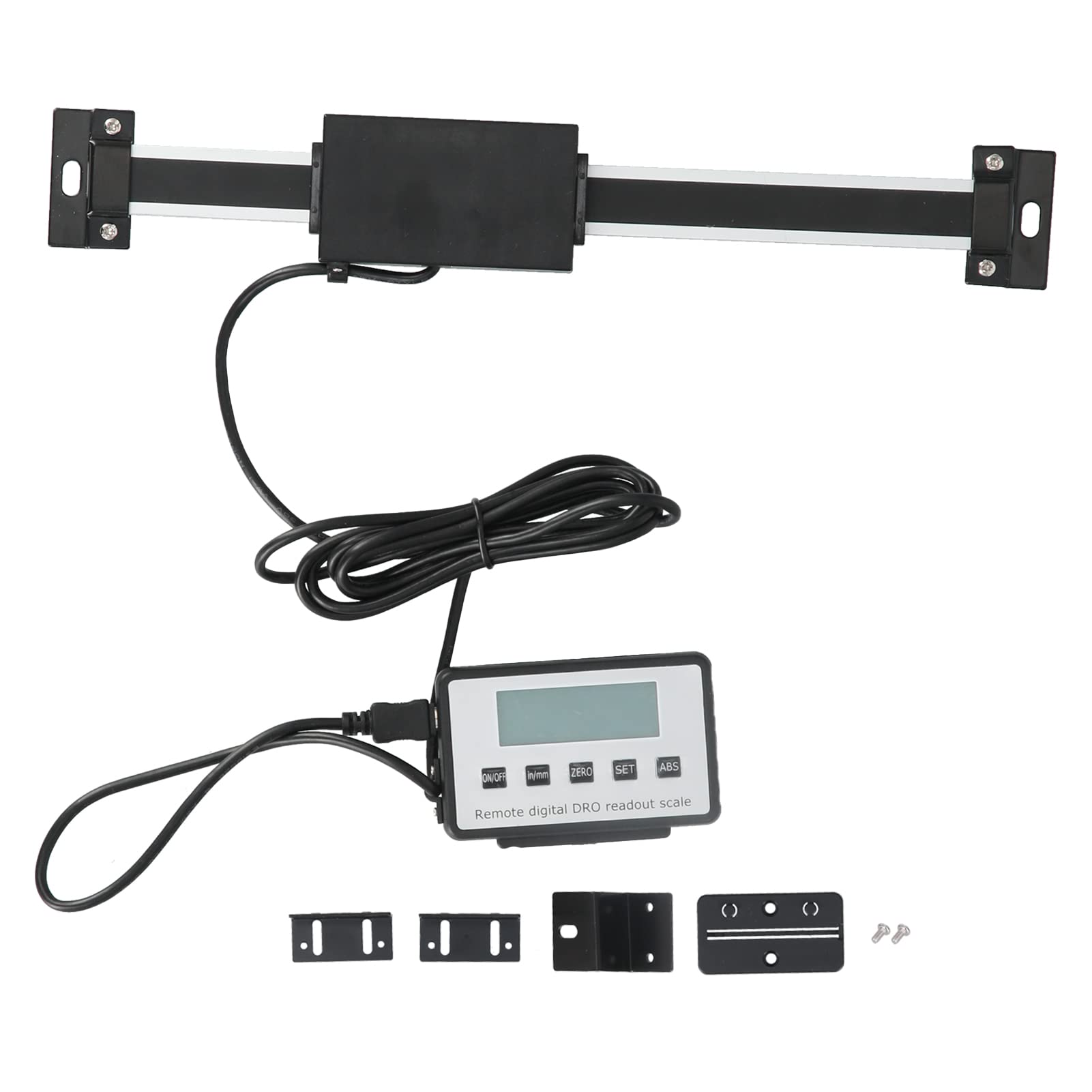Lettura digitale Scala lineare Display LCD ad alta precisione Righello con forte retro magnetico per tornio e fresatrici Costruzione in lega di alluminio in acciaio inossidabile (0-150 mm)