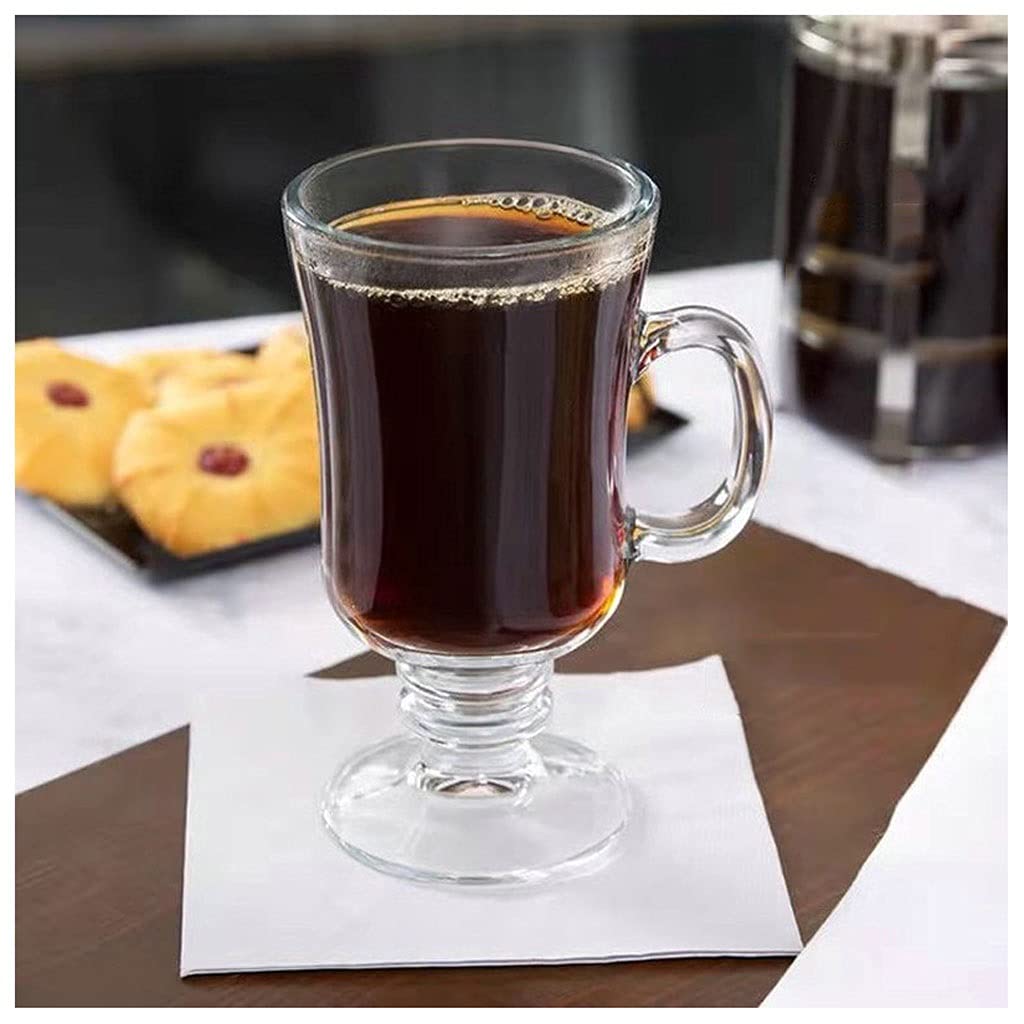 Podróżny kubek do kawy szklany latte irlandzki 280 ml filiżanki do kawy grube do włożenia przezroczyste kubki na mleko zimne napoje deserowy kubek 280 ml kubek do kawy (kolor: A)
