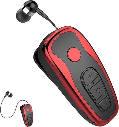 Miniatura 7 de Auriculares inalámbricos retráctiles auriculares estéreo ligero V5.0 Cancelación de ruido micrófono Clip en el auricular entrenamiento deportes