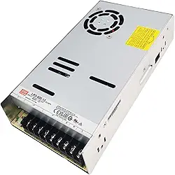 Mean Well 600W Fonte De AlimentaçãO De Bancada Para Pc Com SaíDa úNica, Fonte De AlimentaçãO Cc VariáVel Para Computador 12V 50A, (LRS-600-12 12V/50A/600W/Single Supply)