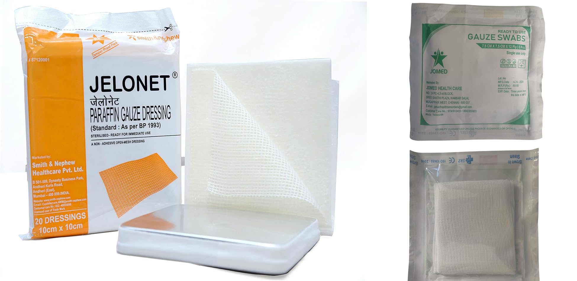 Buy (2box) of Paraffin Gauze (20 Dressing) Ref. 87120009 10cm x