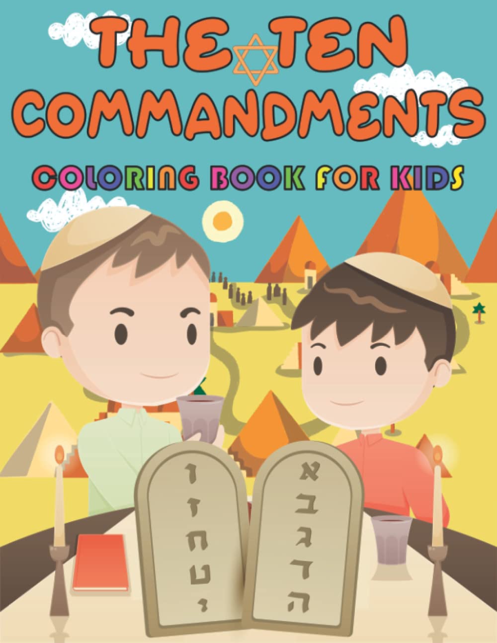 Buy The Ten Commandments Coloring Book For Kids: +35 Cute Illustrations