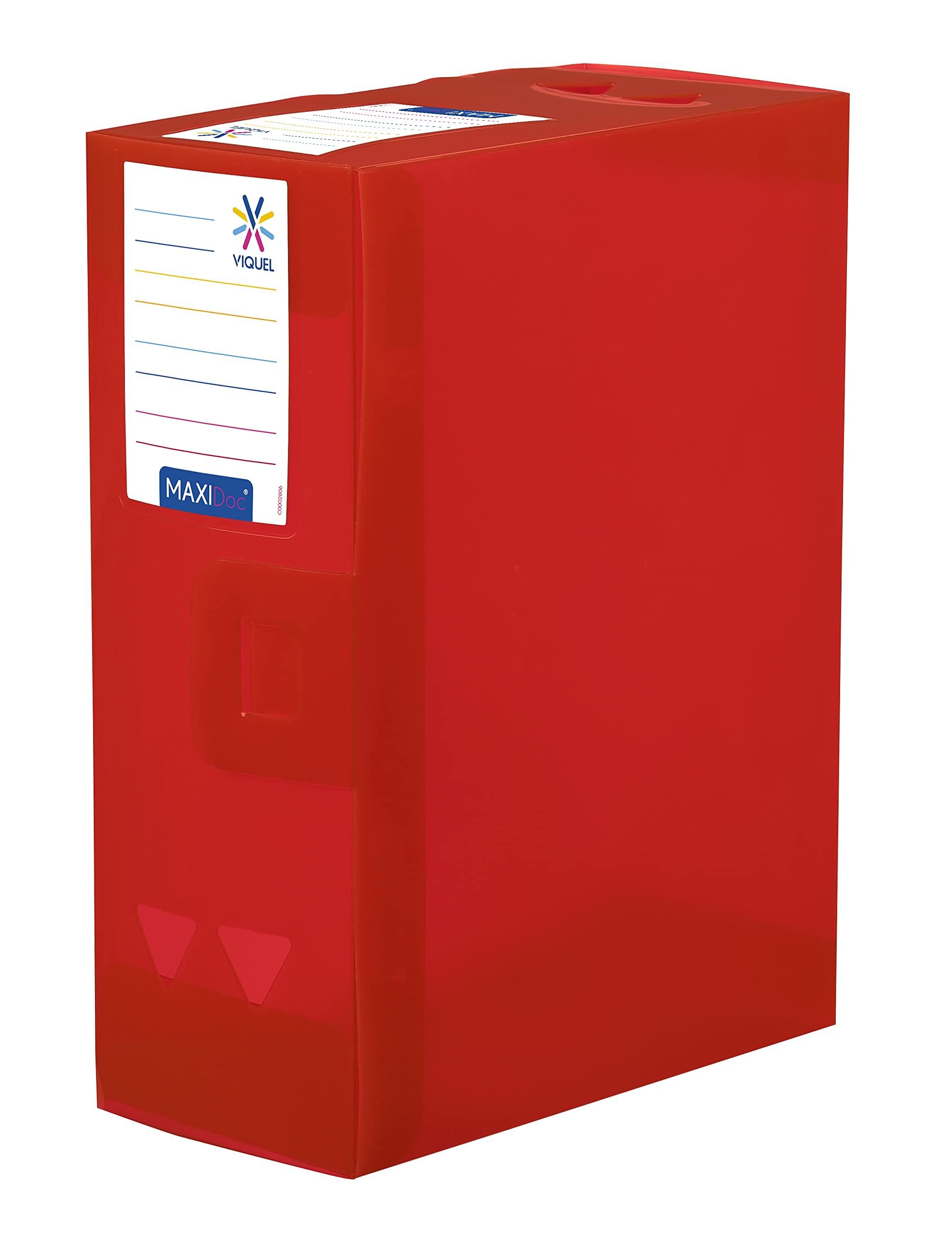 Viquel Maxi Docs Propyglass – Set di 4 scatole da archivio in polipropilene Retro di 120 mm colori assortiti