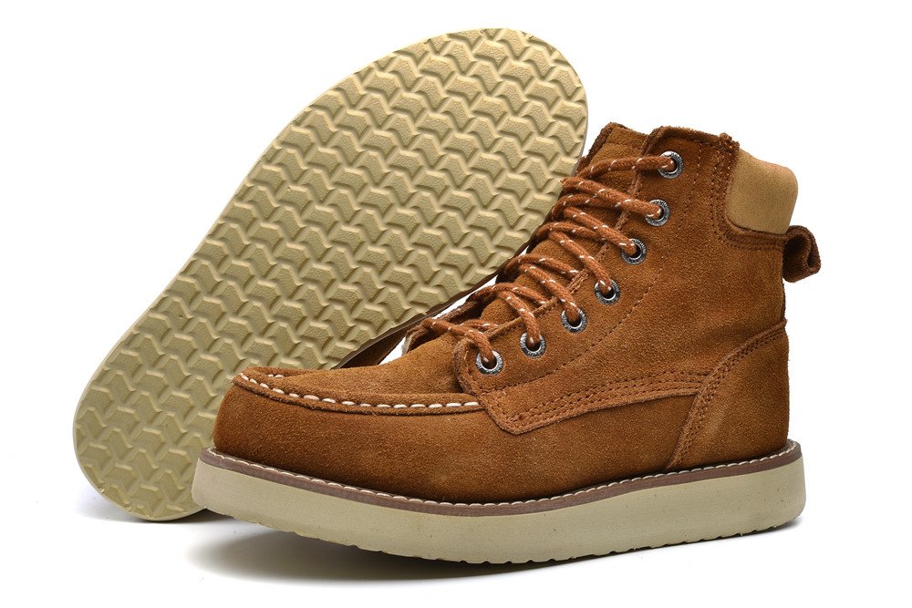 Waterproof Leather Duck Boots Snow Winter Chelsea Boot Leather Fabric Boot (Men 10.0 D(M) US, Brown)