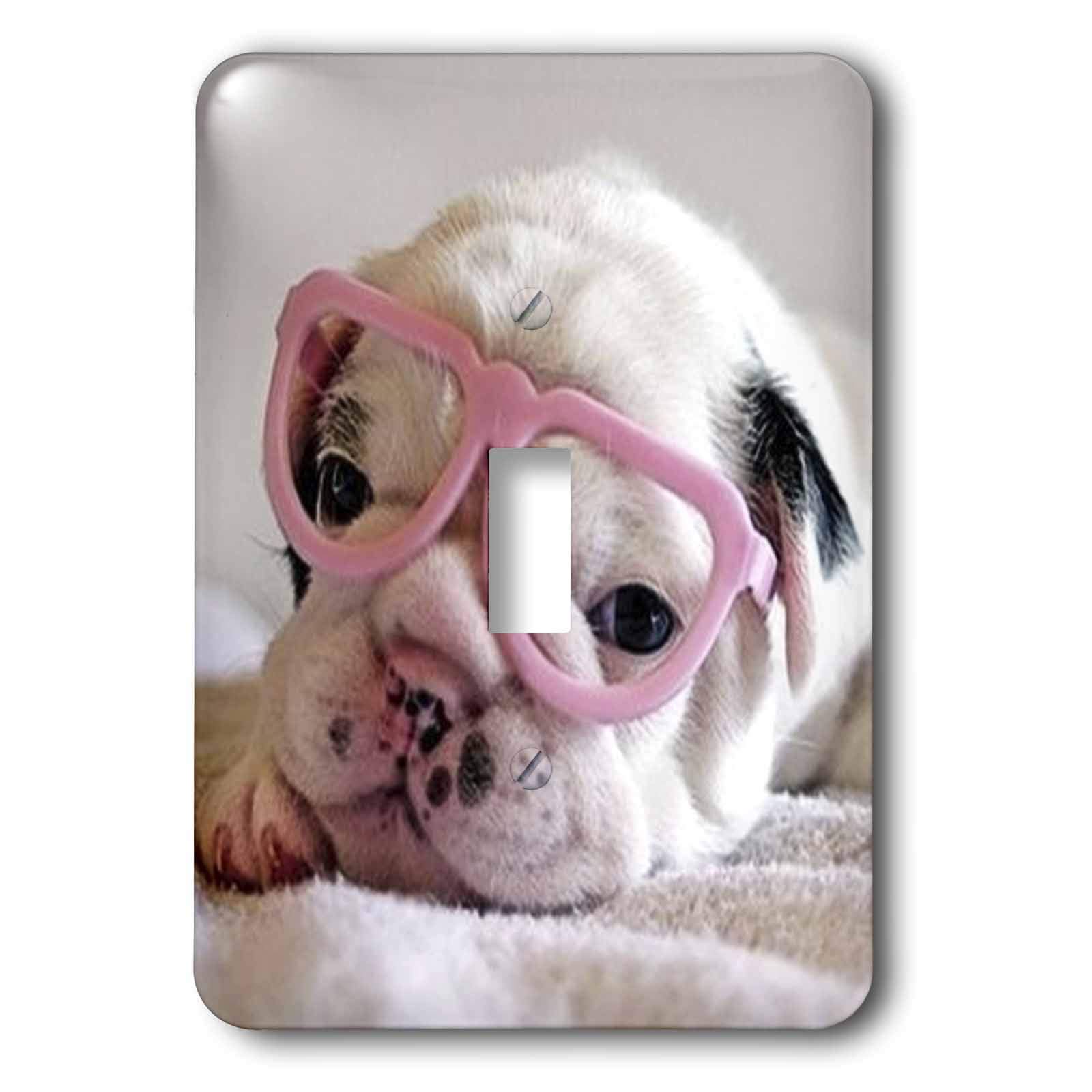 Interrupteur à baïonnette chiot à lunettes pour personnaliser une chambre d'enfant