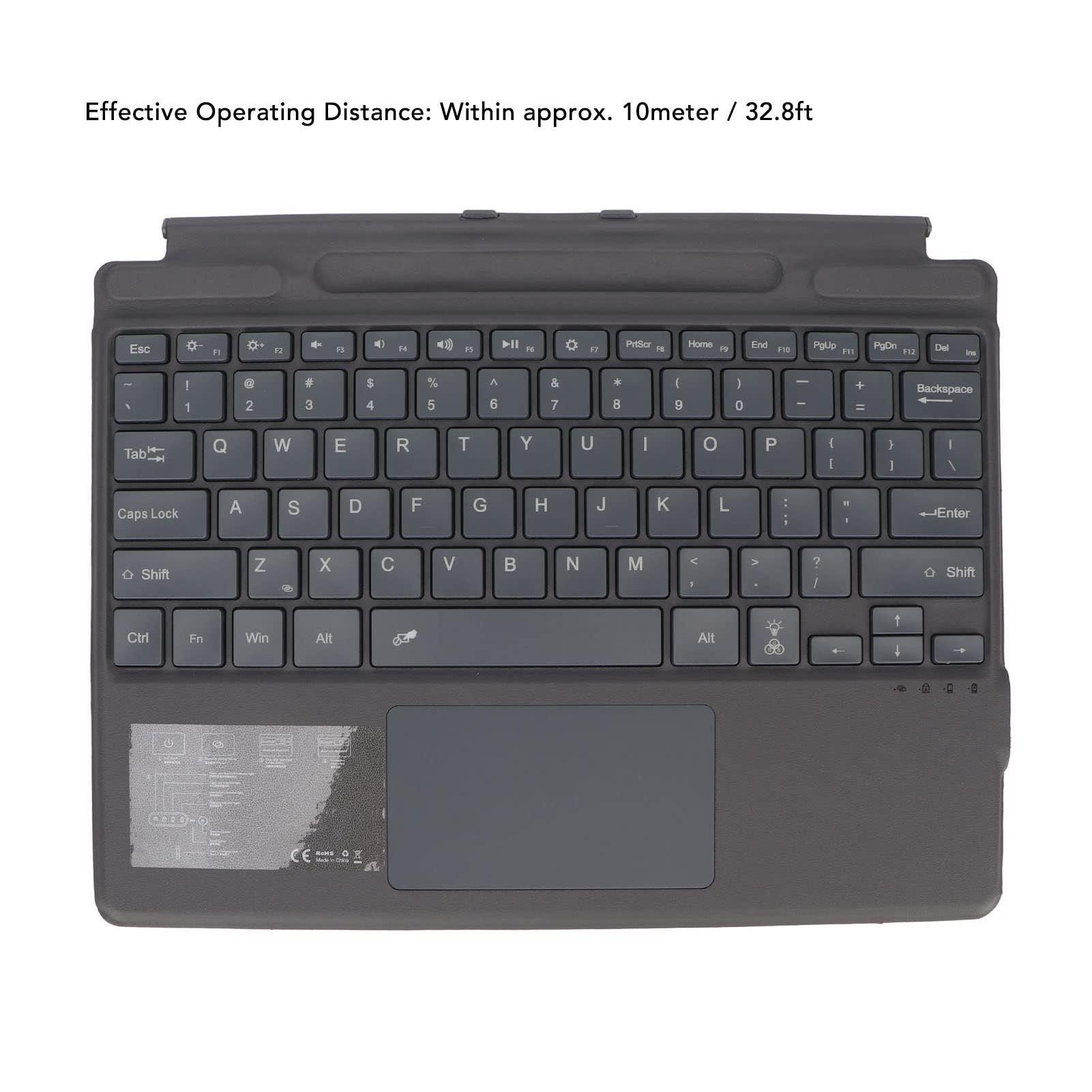 Tastiera Wireless Ultra Slim Notebook, connettività Bluetooth, con Trackpad di Grandi Dimensioni, Retroilluminazione Colorata, Adatto per Pro 8 X, Fino a 10 M di Distanza