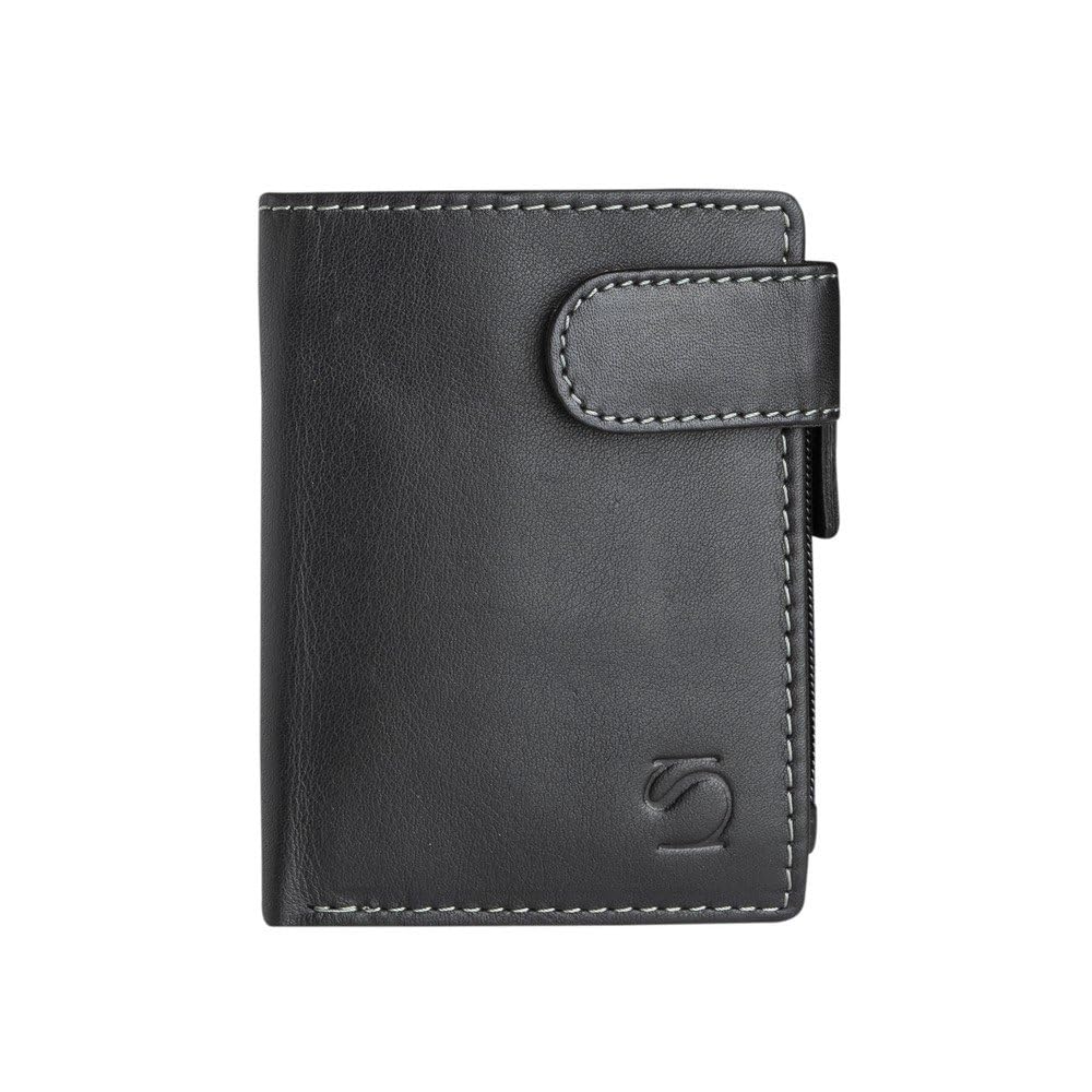 MATTIES Wallet-Exotic/Leather, Wallet Unisex Adult, Black, One Size, Black/White, One Size