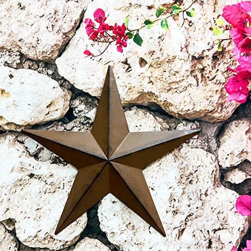Grace Home Metal Patrotic Old Glory American Flag Barn Star July Of 4Th Decoration (12"-Rust) #TOP3