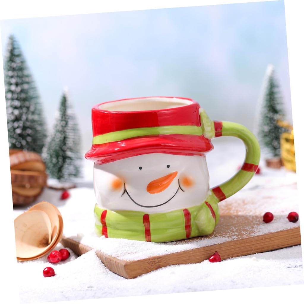 Amosfun 2 Juegos Taza De Porcelana Decoración De Interiores Tapas De Vasos De Viaje Verter Hombres Neto Tazas Navideñas Christmas Mug Taza De Café Taza De Cerámica De Navidad 2 Piezas * 2
