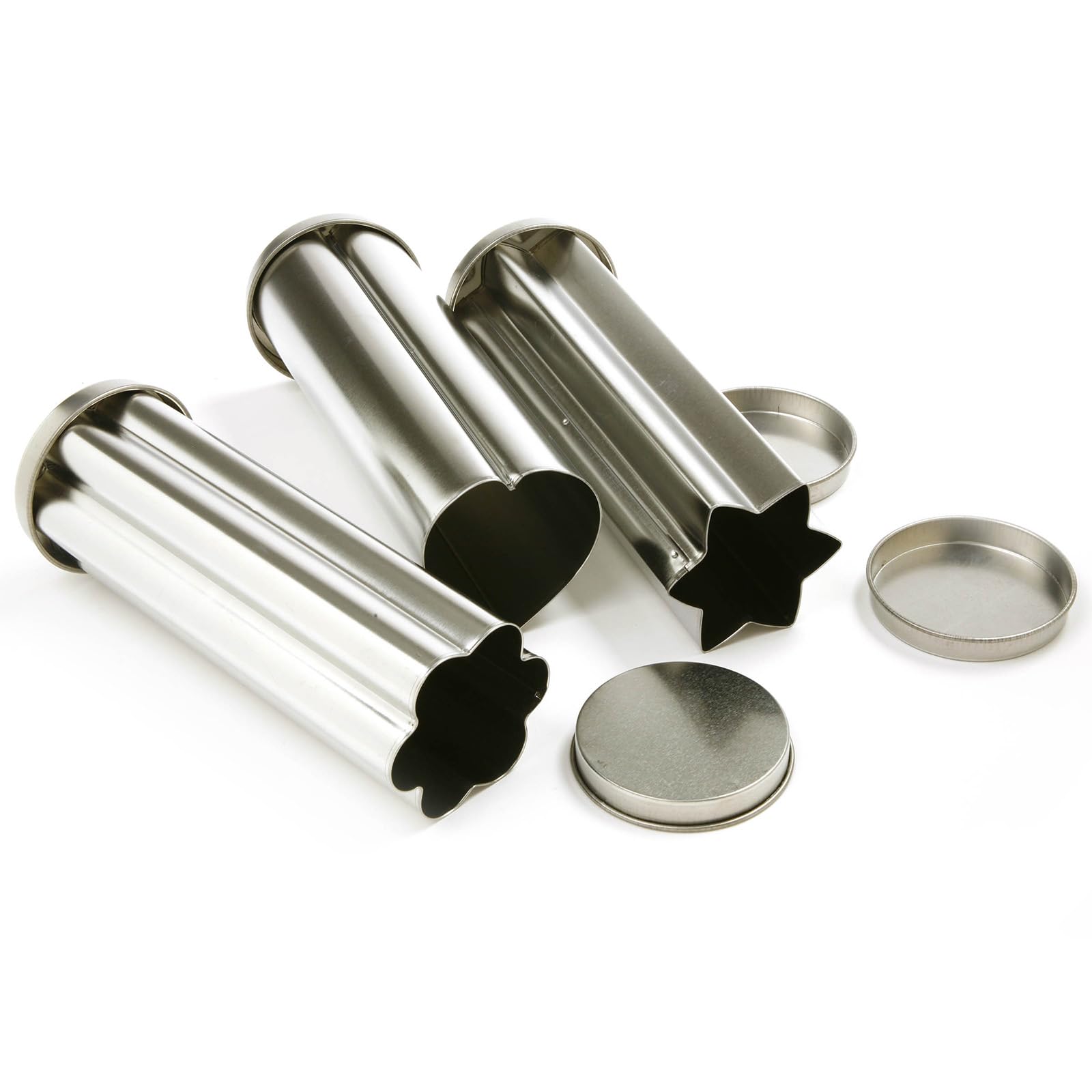Moule en étain pour canapés Norpro (lot de 3, argent) pour bouchées apéritives