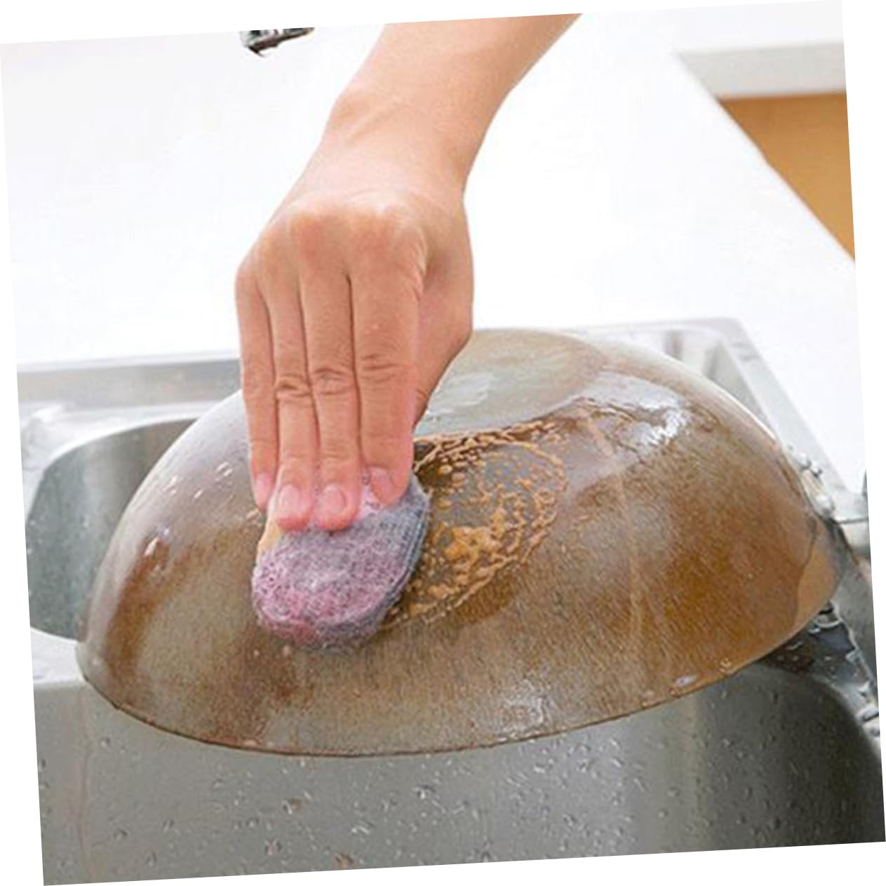 Lot de 30 éponges à récurer en Laine d'acier, for Le Nettoyage des ustensiles, for la Cuisine et la Salle de Bain,Torchon