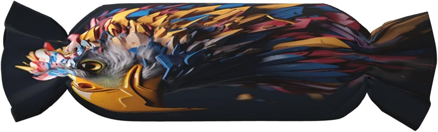 The Colored owl Cylindrical Pillow-Premium Bed Pillows, Side Sleeper Neck Support, Decorative Candy Design, Soft and Durable