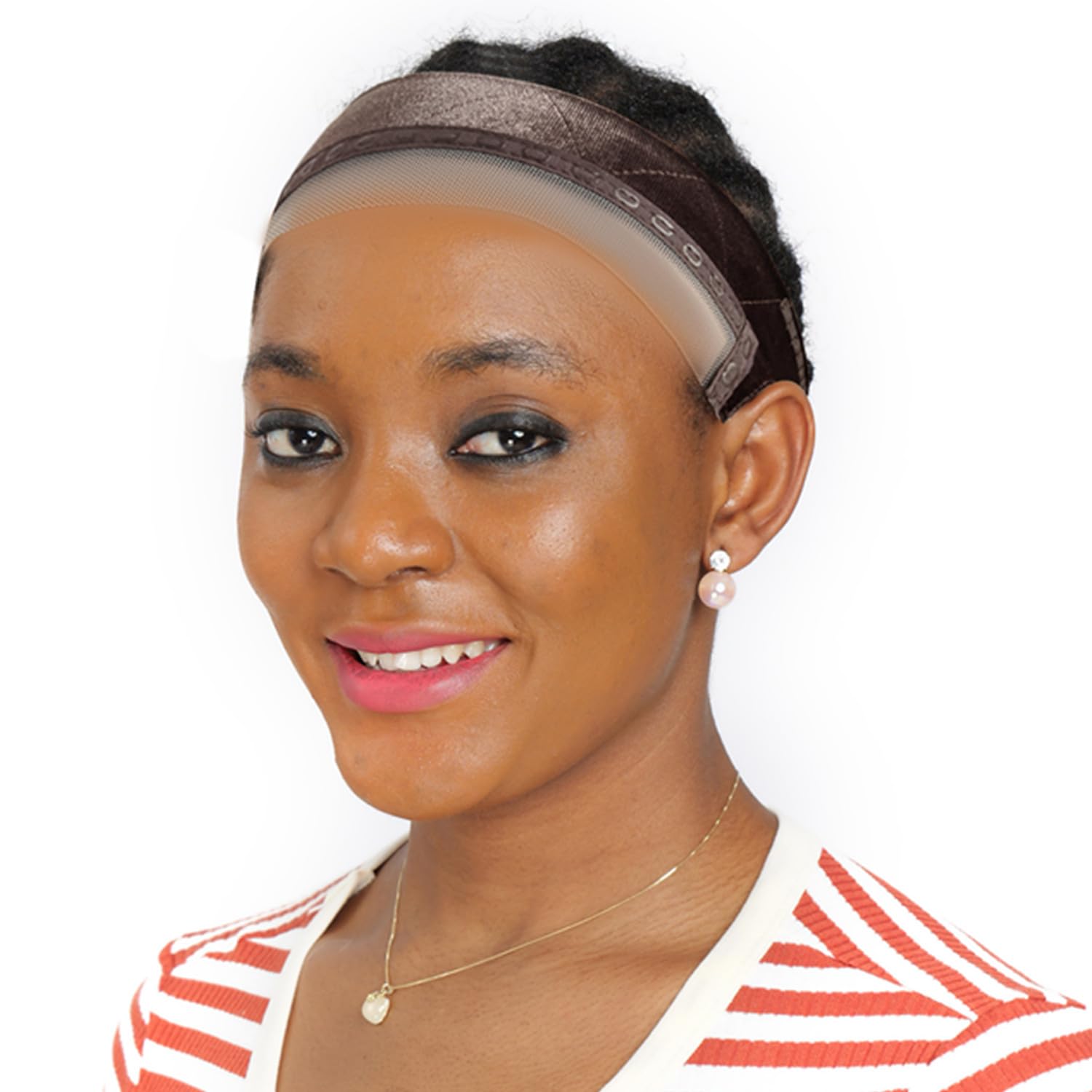 Wig Grip Band Non Slip Headband for Women - Adjustable Brown
