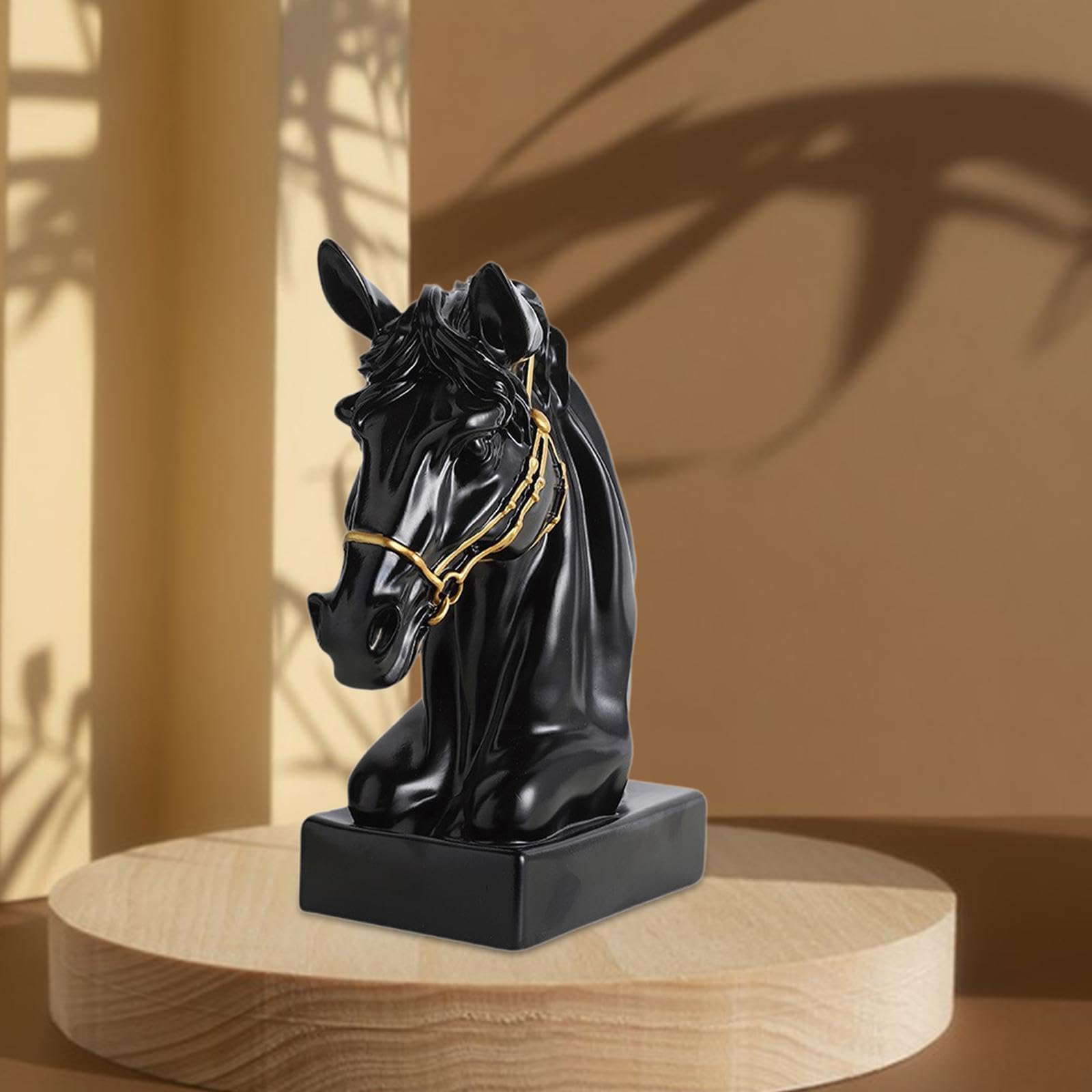 Colcolo Estatua de Cabeza de Caballo Decorativa, decoración del hogar, Elegante, Figura de de Caballo, Escultura para galería, estantería, Mesa