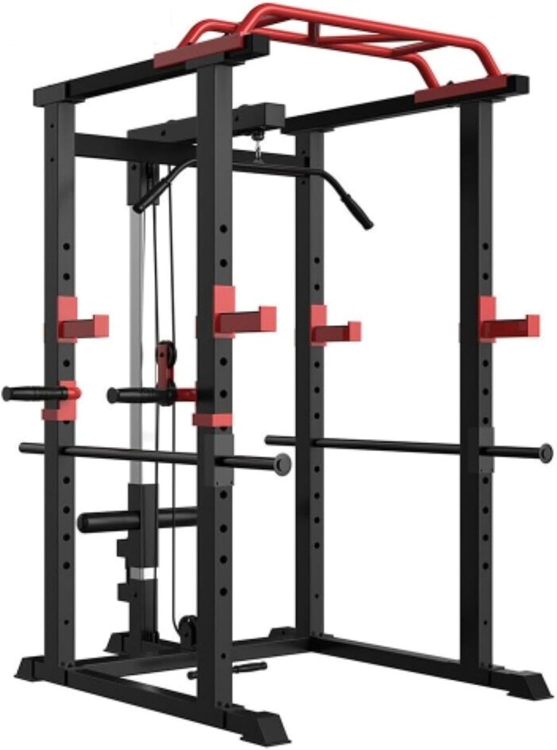 DINGLIHH DINGLIHH Multi-Functional Power Cage – Adjustable Pullup Squat Rack, 1000Lbs Capacity