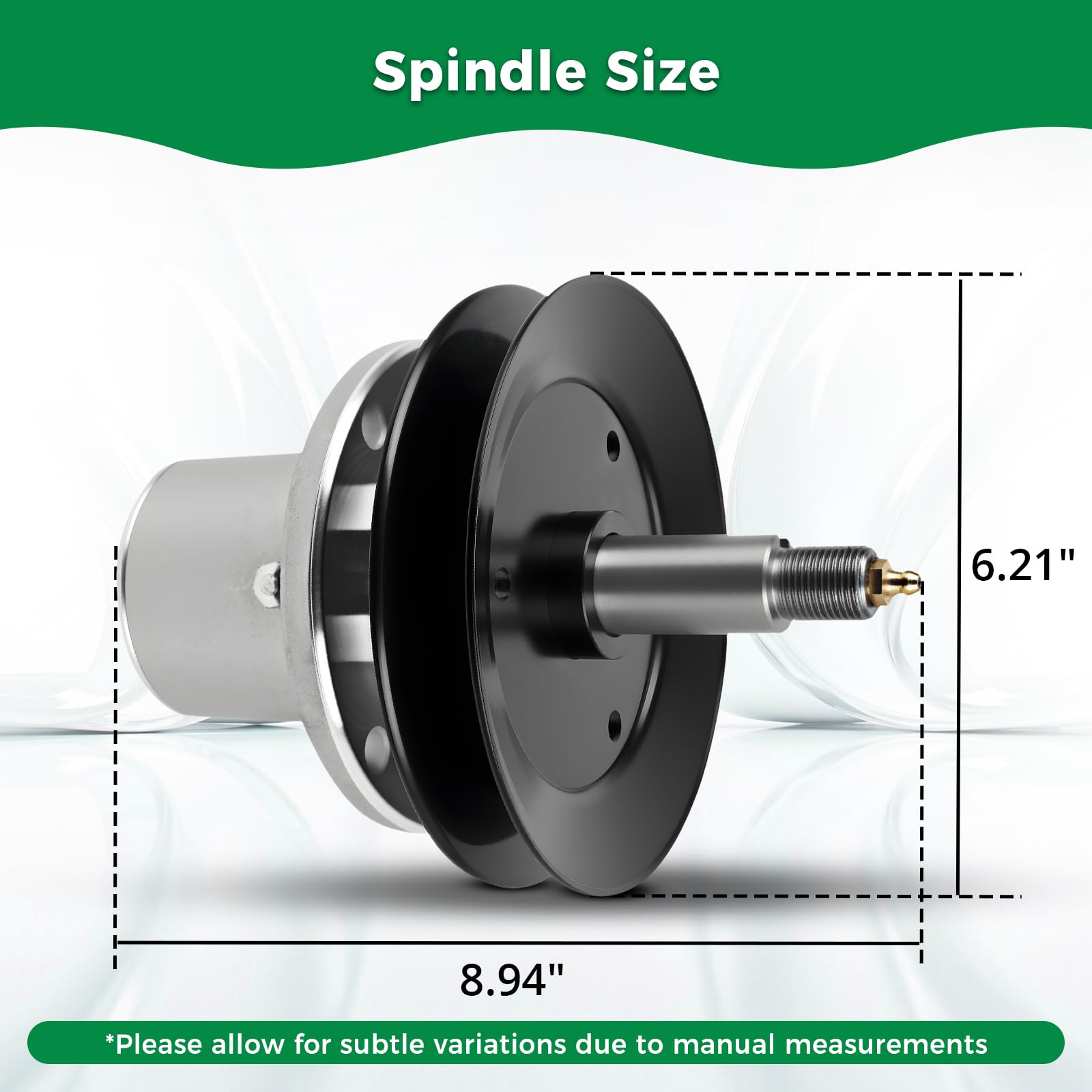 Husillo de cortacésped con polea compatible con F erris CCW 36, cortacésped HydroCut, conjunto de eje largo compatible con 2100Z, ISX 800, repuesto para 5061096 5105050